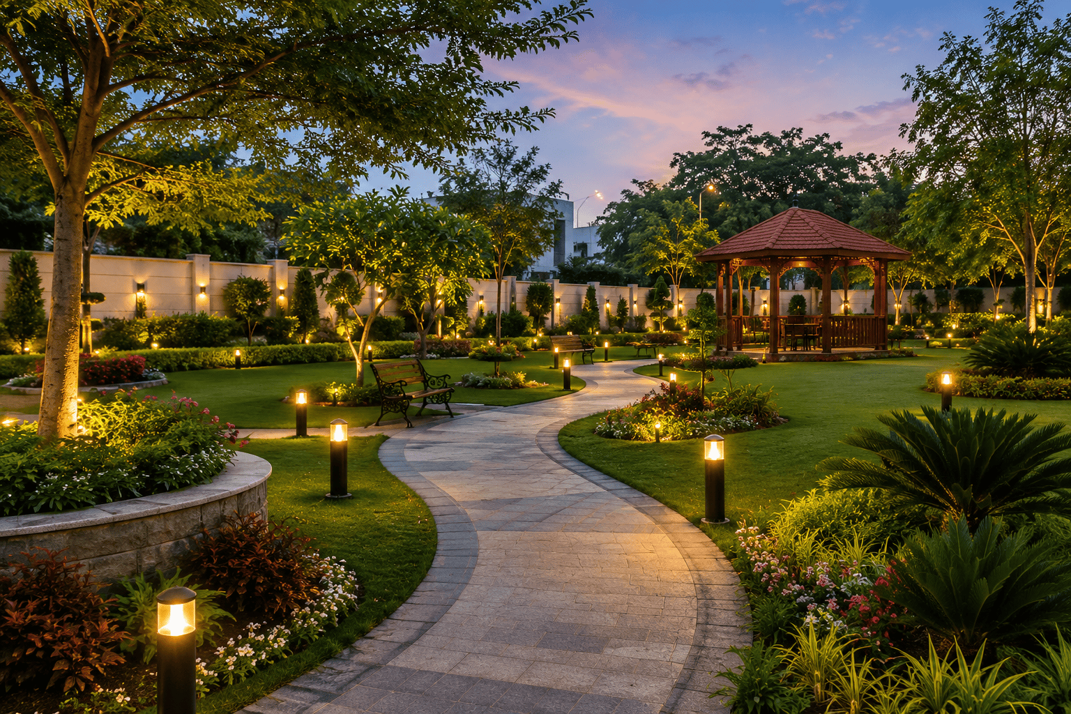 landscaped garden