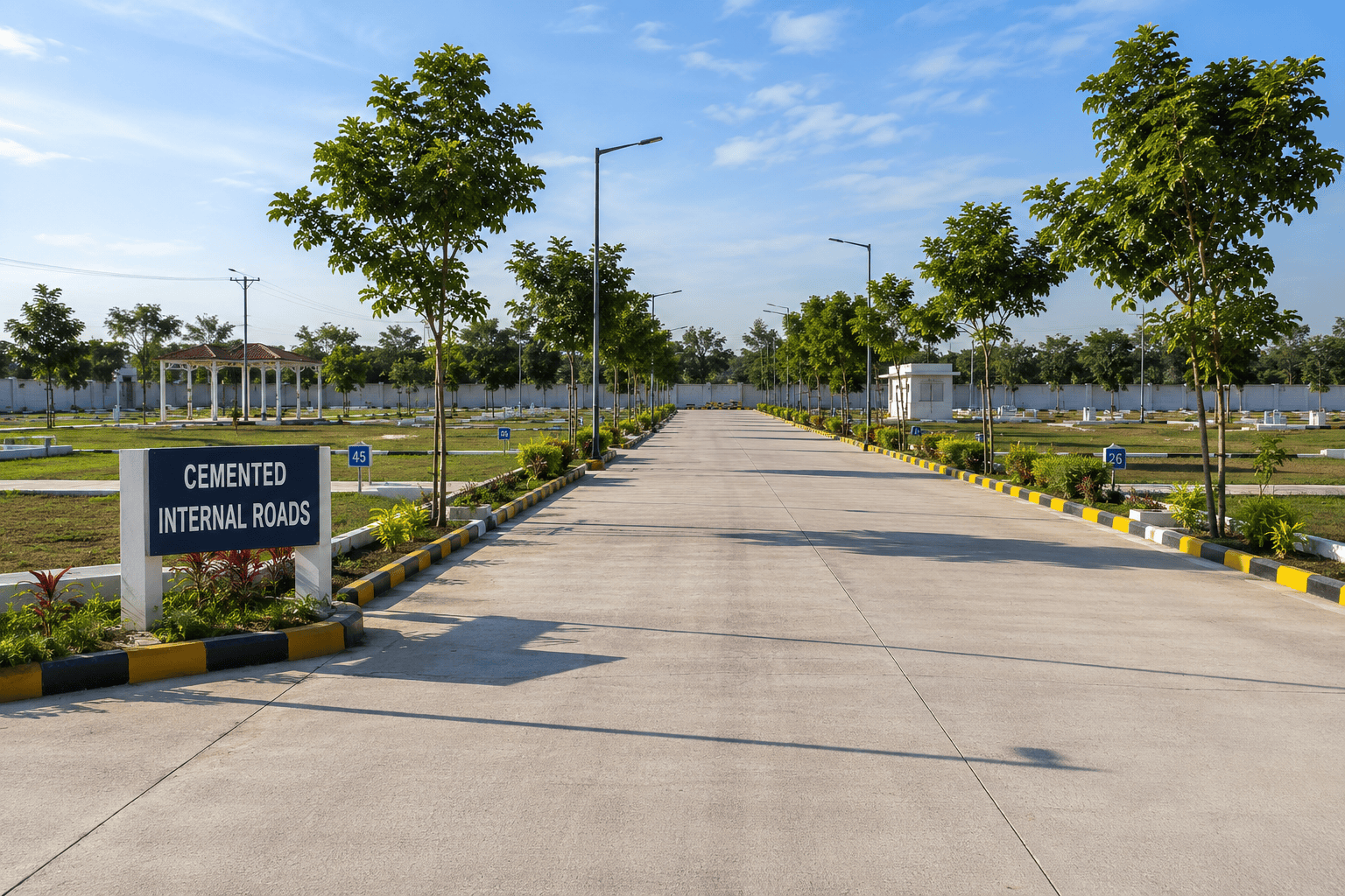 cemented internal roads