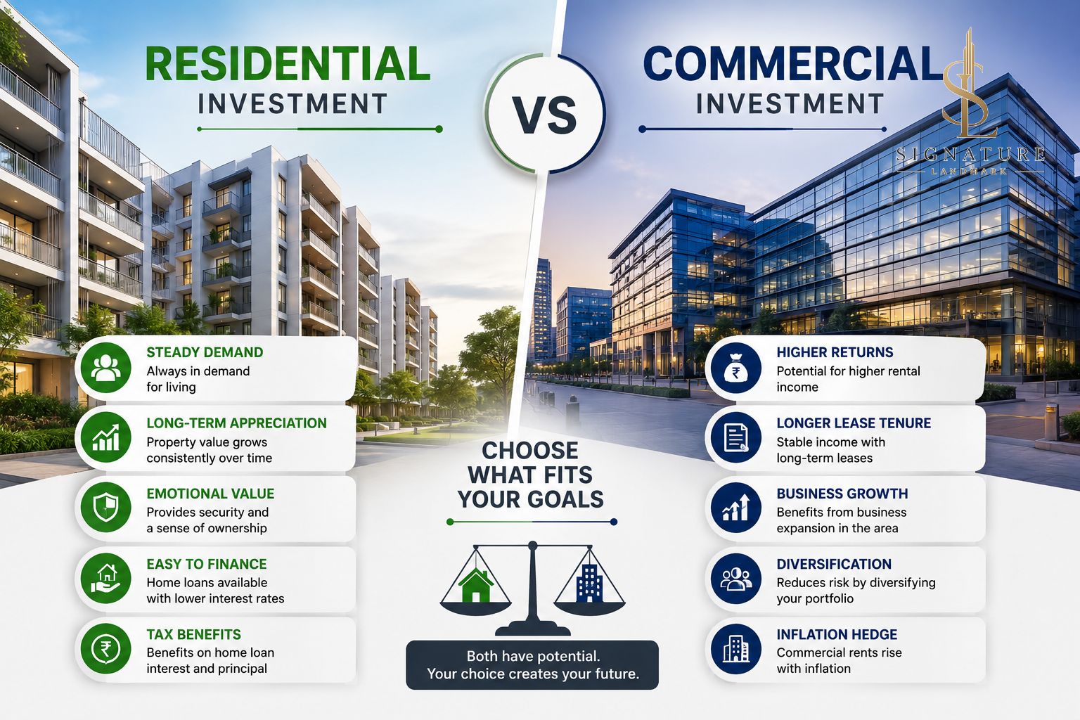 Residential vs Commercial Investment Residential vs Commercial Investment